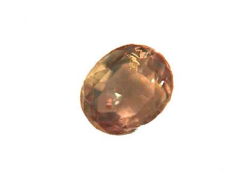 Alexandrite naturelle ovale du Brésil, vert brunâtre